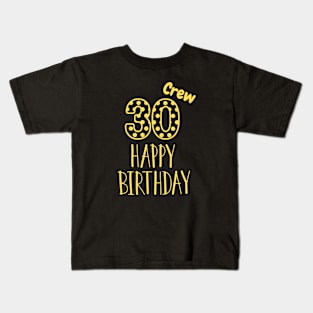 30 Year Old Gifts Crew 30th Birthday Party diamond Kids T-Shirt